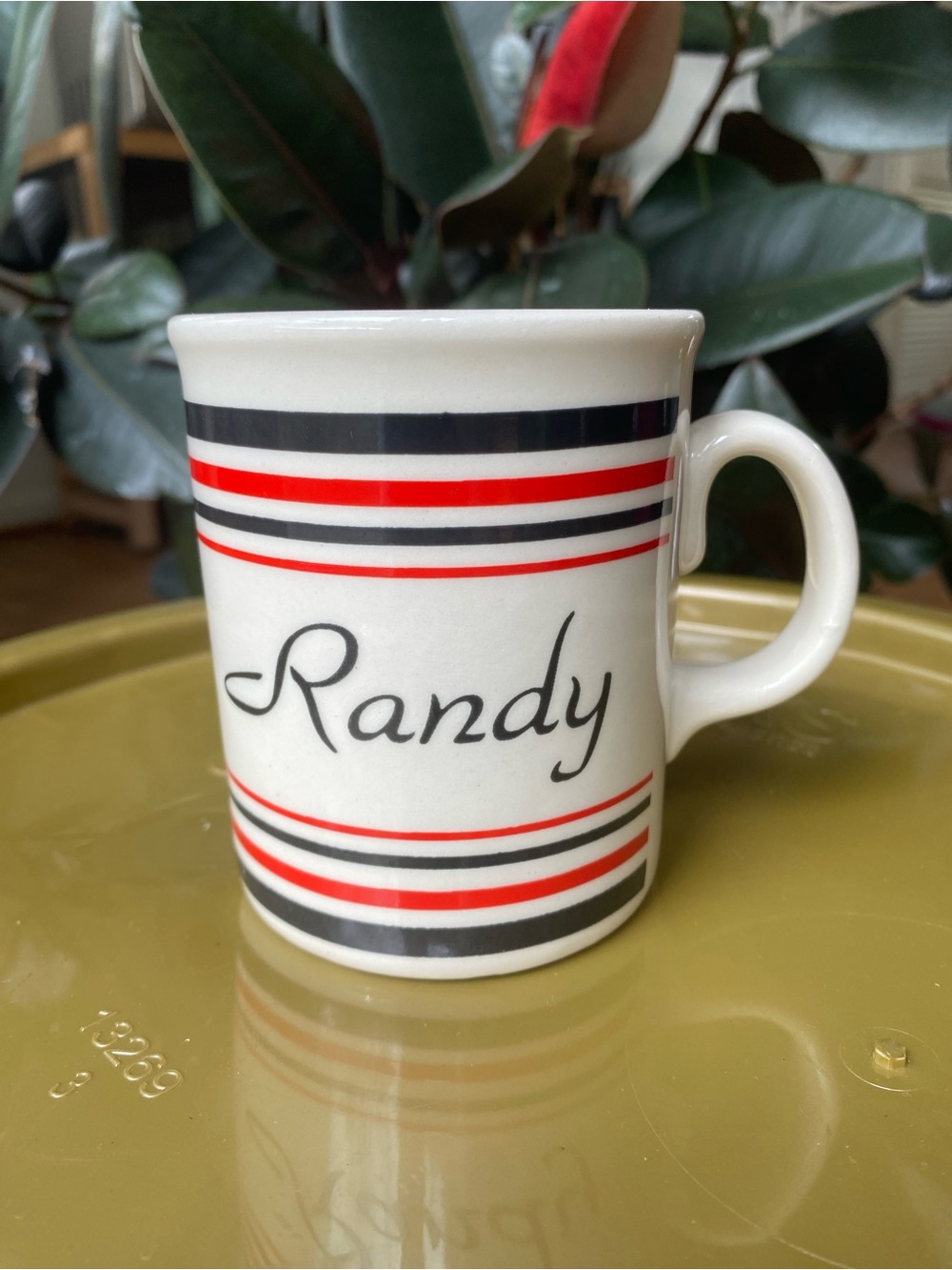 Vintage Randy Mug Striped Red Black